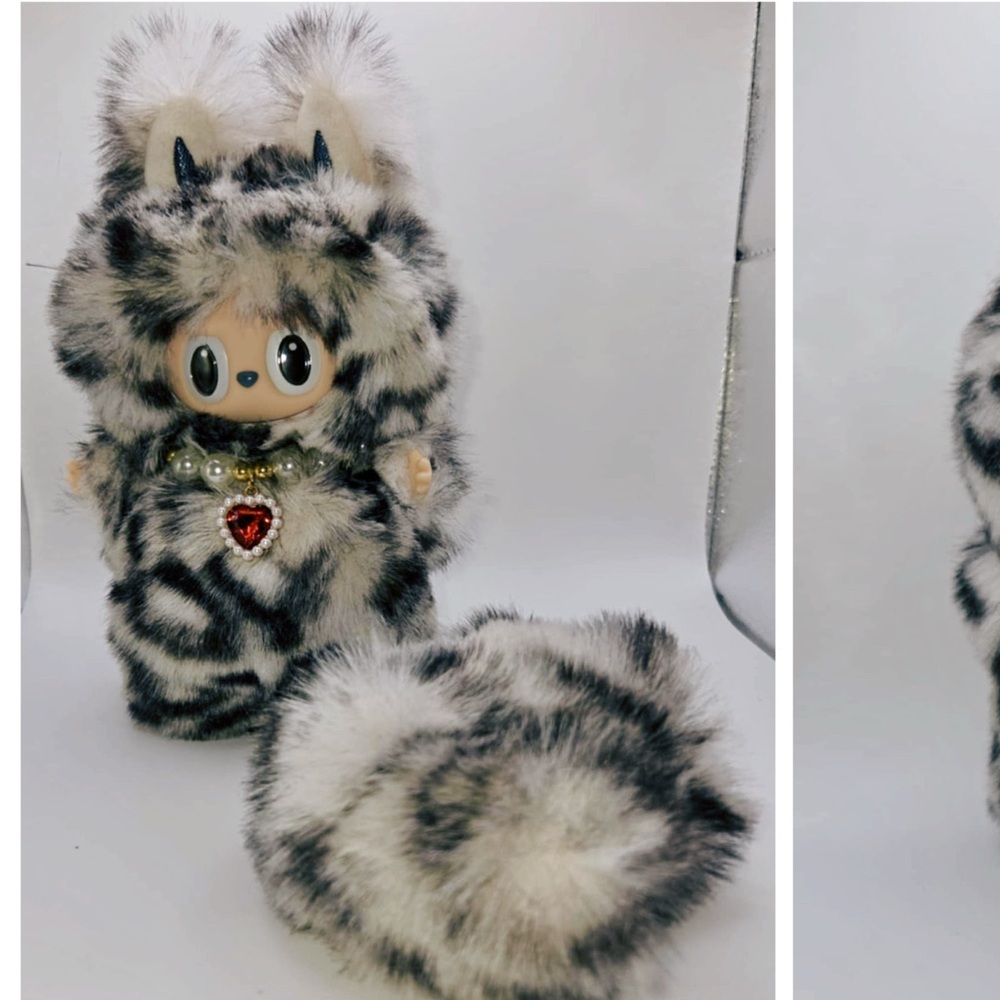 Custom Snow Leopard Lafufu Labubu Zimomo Mokoko Key Chain / Bag Charm